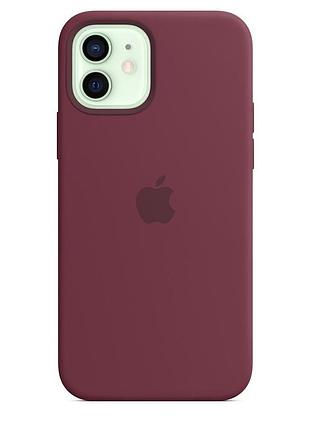 Силіконовий чохол преміум якість для iphone 12 / 12 pro marsala