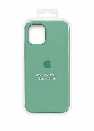 Силиконовый чехол с микрофиброй и покрытием softtouch для iphone 12 | 12 pro spearmint