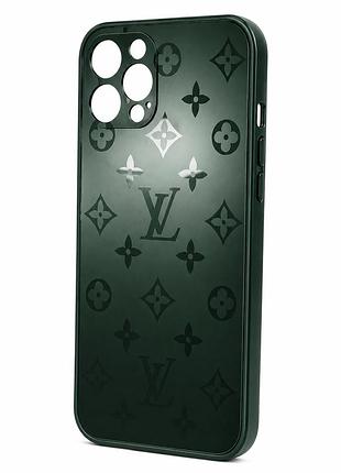 Стеклянный чехол louis vuitton для iphone xs max midnight green