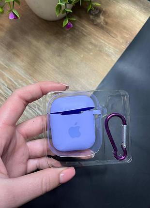 Чехол для наушников airpods 1 / 2 с карабином и покрытием softtouch ( high №39 )