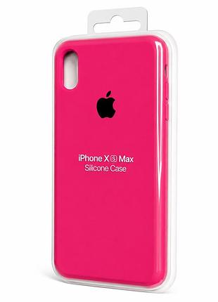 Силіконовий чохол з мікрофіброю та покриттям softtouch для iphone xs max рожевий ( full № 44 )