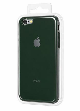 Силіконовий чохол із глянцевим покриттям на iphone 6 / 6s green