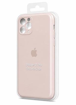 Силіконовий чохол на iphone 11 pro ( пудра )