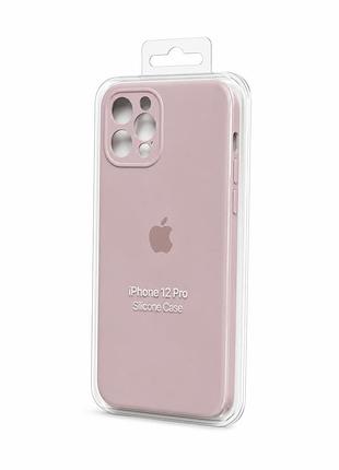 Силіконовий чохол на iphone 12 pro ( пудра )