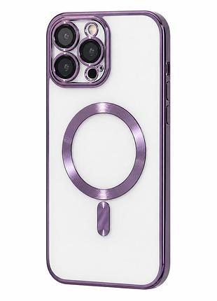 Прозорий силіконовий чохол для iphone 15 plus з підтримкою бездротової зарядки та захисними лінзами