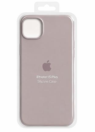Силіконовий чохол з мікрофіброю та покриттям softtouch для iphone 15 plus lavender