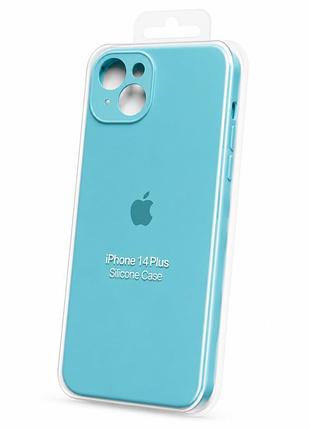 Силіконовий чохол з мікрофіброю та покриттям softtouch для iphone 14 plus ( full camera № 21 )