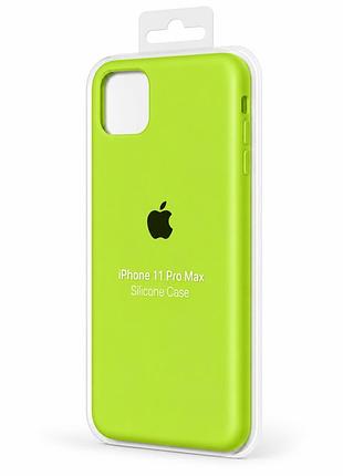 Силіконовий чохол для iphone 11 pro max салатовий (high no58)