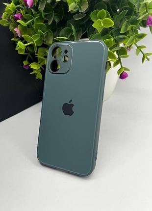 Скляний чохол із закритою камерою та глянцевим покриттям на iphone 12 mini №53
