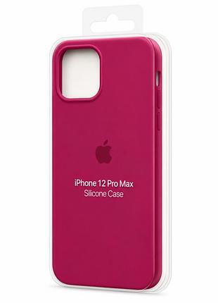 Силіконовий чохол з мікрофіброю та покриттям softtouch для iphone 12 pro max рожевий ( full № 50 )
