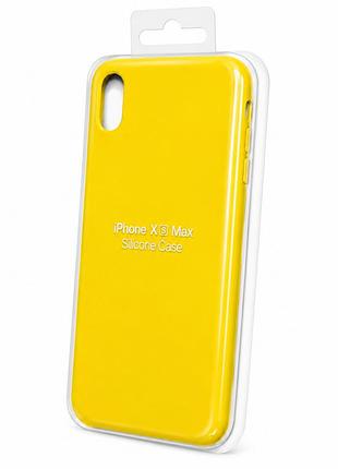 Люкс якість силіконовий чохол для iphone xs max жовтий ( canary yellow no16 )