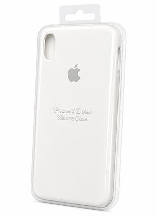 Люкс якість силіконовий чохол для iphone xs max білий ( white no4)