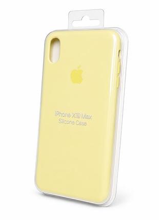 Люкс якість силіконовий чохол для iphone xs max (mellow yellow no11)