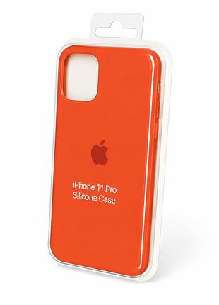Силиконовый чехол для iphone 11 pro оранжевый ( high №13 )
