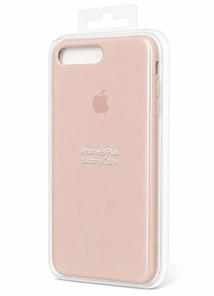 Люкс якість силіконовий чохол для iphone 7 + <unk> 8 + пудровий ( pink sand no7)