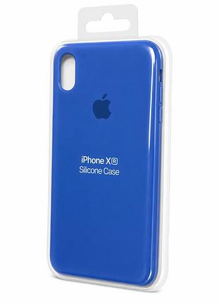 Люкс якість силіконовий чохол для iphone xr blue