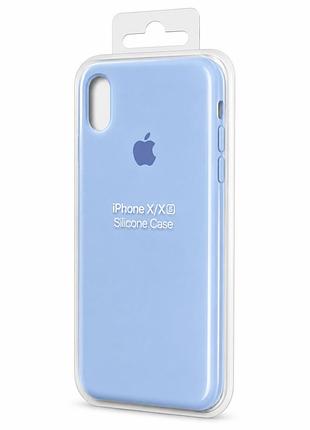 Силиконовый чехол для iphone x | xs голубой ( print logo №5 )