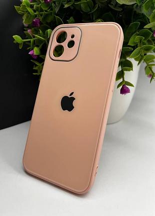Скляний чохол із закритою камерою та глянцевим покриттям на iphone 12 № 57