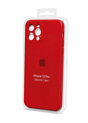 Силіконовий чохол на iphone 12 pro ( червоний )