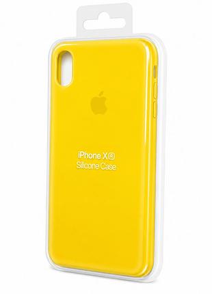 Люкс якість силіконовий чохол для iphone xr yellow