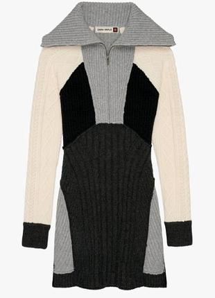 Шерстяное платье zara 100% премиум шерсть.