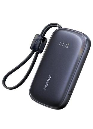 Зовнішній акумулятор baseus enerfill fc21 qpow 3 ultra digital display power bank with detachable cable 20000mah 22.5w cosmic