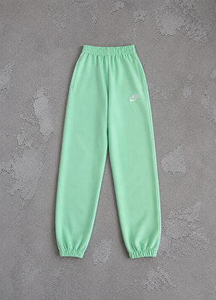 Женские спортивные штаны nike зеленые весенние осенние найк хлоповые 3xl (b)