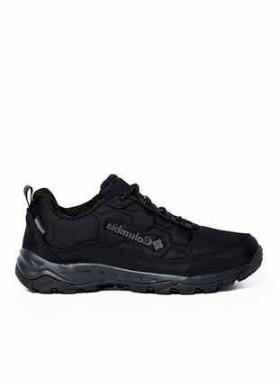 Чоловічі зимові кросівки columbia firecamp fleece gore-tex black чорні (b)