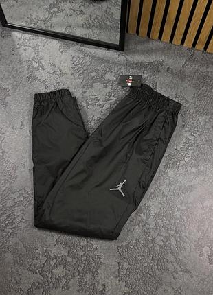 Мужские штаны jordan черные из плащевки джордан на резинке весенние осенние xxl (b)
