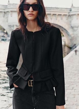 Короткий жакет с шерстью zw collection