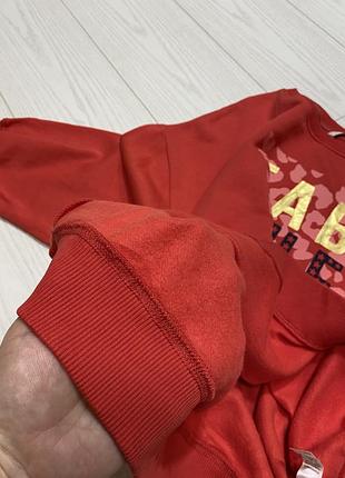 Теплий яскравий плотний світшот на флісі р.1-2 хл 6