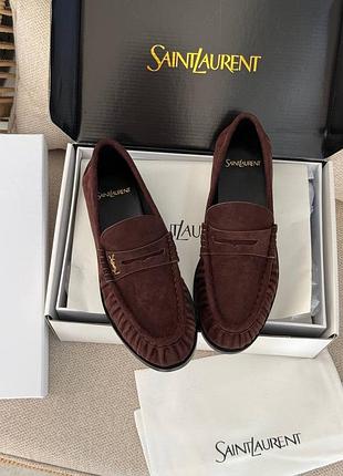 Лофери ysl колір темний замша 36-41