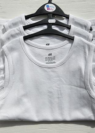 Спідні майки для підлітків. 158-164, 170 см. білі. h&m