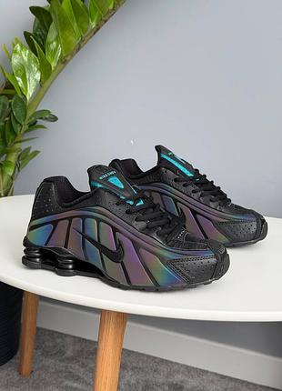 Кроссовки nike shox r4 se black seaweed