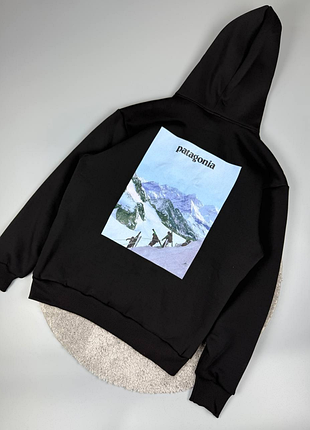 Чоловіче зимове худі patagonia чорне кофта патагонія на флісі m (b)