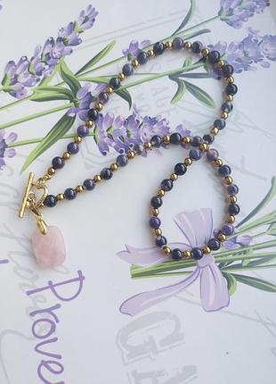 Авторское колье "purple and pink" 5