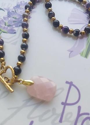 Авторское колье "purple and pink" 6