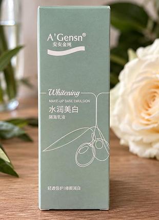 База з ефектом освітлення a’gensn whitening make-up base emulsion
