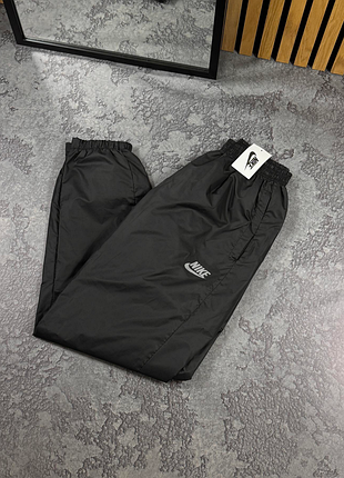 Мужские штаны nike черные из плащевки найк на резинке весенние осенние xl (b)