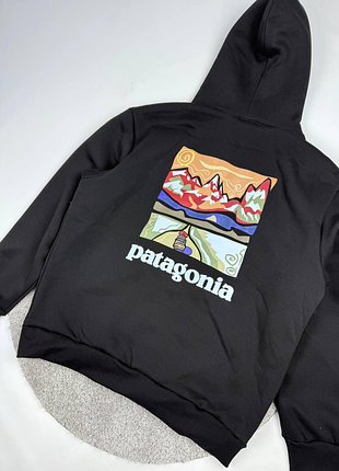 Чоловіче зимове худі patagonia чорне кофта патагонія на флісі m (b)