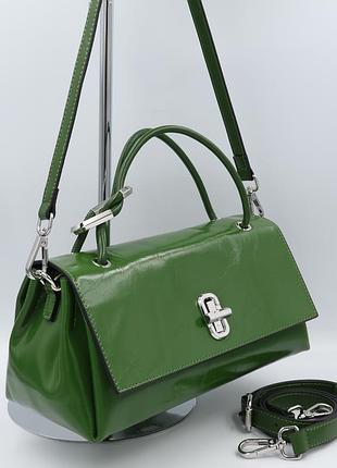 Сумка жіноча шкіряна leather 3086 green