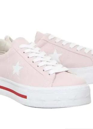 Кеди жіночі converse one star platform ox рожеві