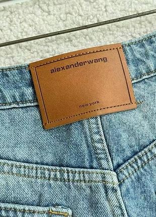 Джинсові шорти короткі alexander wang синій 2