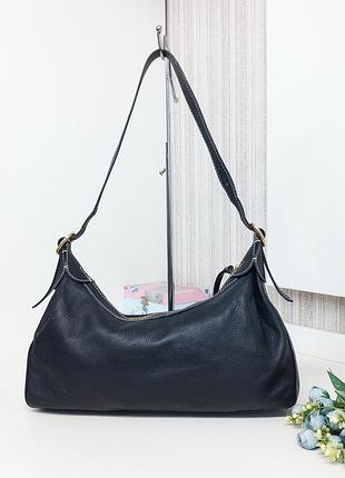 Сумка кожаная багет, john lewis, натуральная зернистая кожа.