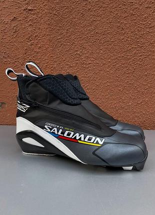 Оригінальні чоловічі лижні черевики salomon active 9 classic pilot 44.5-45.5розмір 29-28.5 см в ідеальному стані