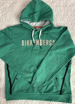 Фірмове яскраве худі bikkembergs 💚 оригінал, розмір 16y / xs-s