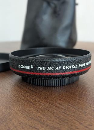 Ширококутний конвертер з макролінзою zomei 0.45x 52mm (ідеальний стан)