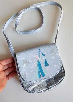 Сумочка детская для девочки голубая блестящая ельза frozen sinsay magic disney