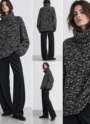 Zara | oversize-светр з високим коміром | m
