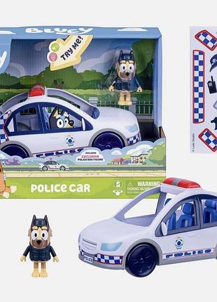 Машинка bluey поліцейська машина з фігуркою зі світлом і сиреною